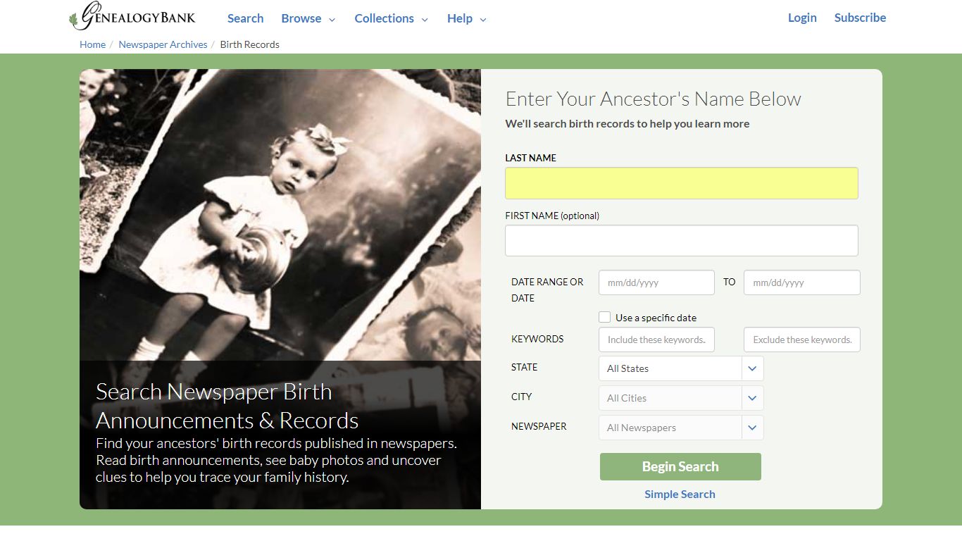 Newspaper Birth Announcements & Records | GenealogyBank