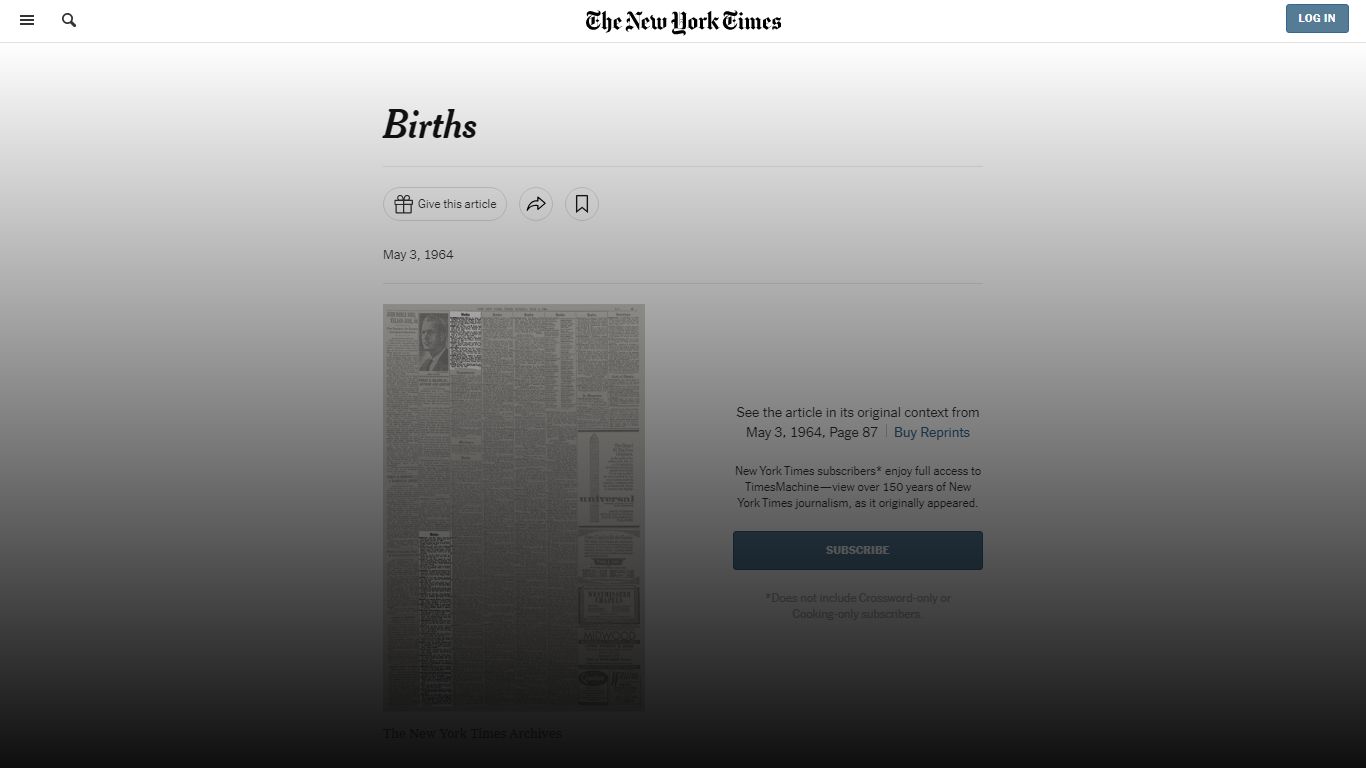 Births - The New York Times